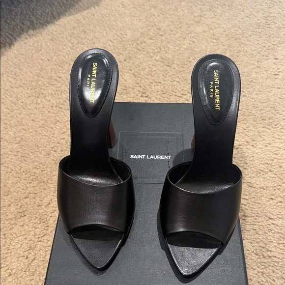 Saint Laurent Heeled Mules - Picture 2 of 8